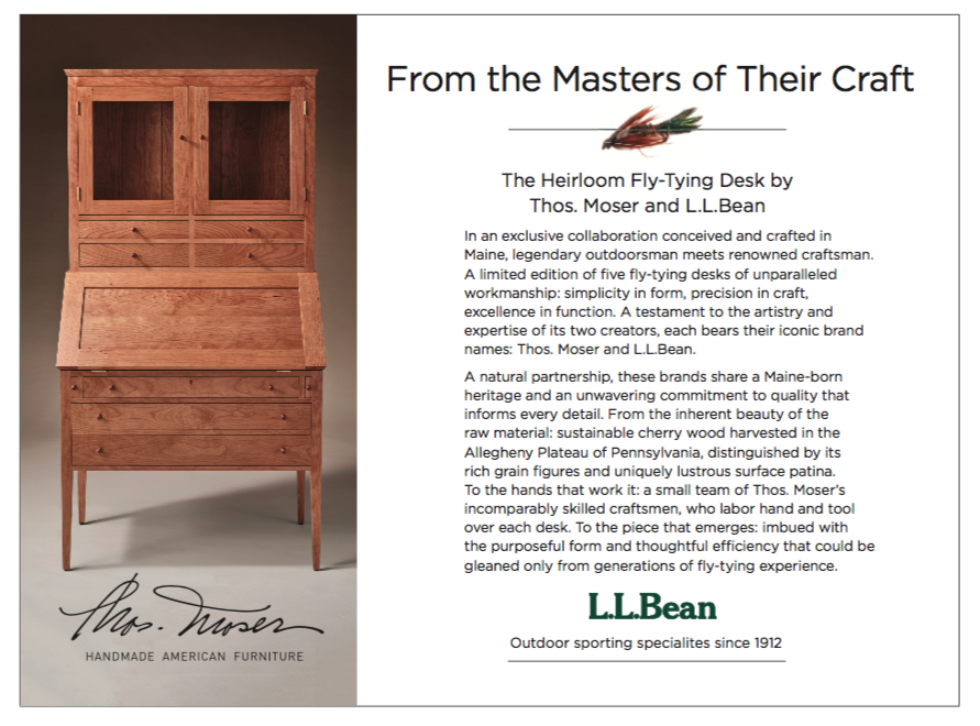 The Heirloom Fly Tying Desk By Thos Moser And L L Bean Moldy Chum