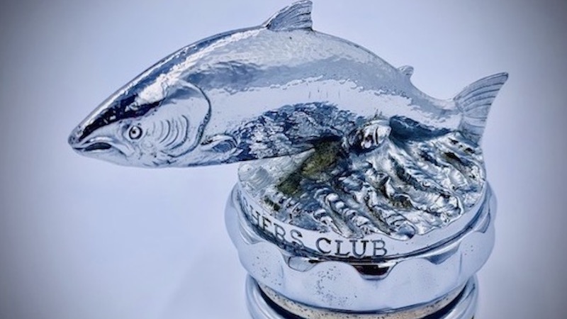 Cast From the Past: Flyfishers' Club Leaping Salmon Auto Mascots - Moldy  Chum